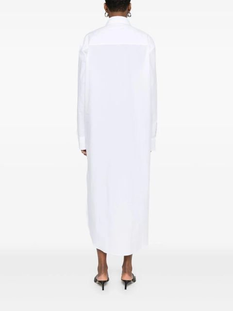 The Frankie Shop Helena shirt midi dress - White