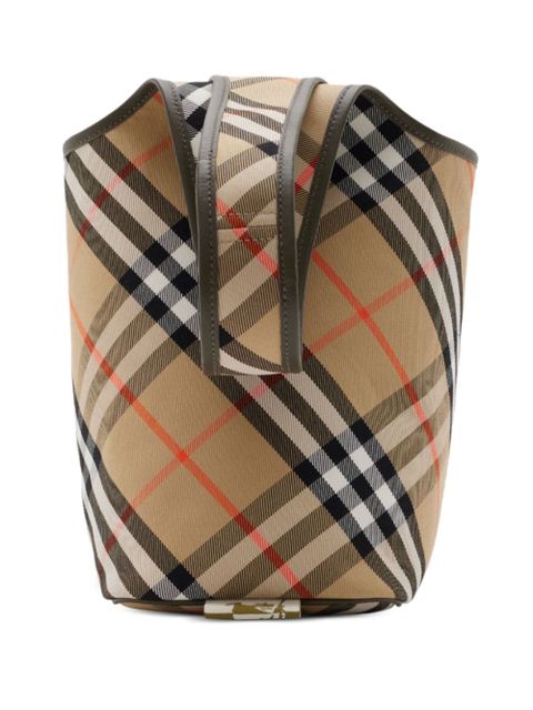 Burberry small check-pattern shoulder bag - Neutrals