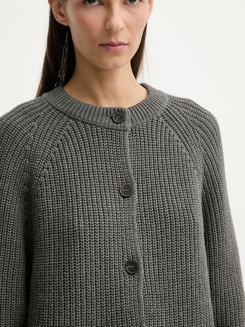 Marc O'Polo kardigan bawełniany damski kolor szary lekki 600605961003