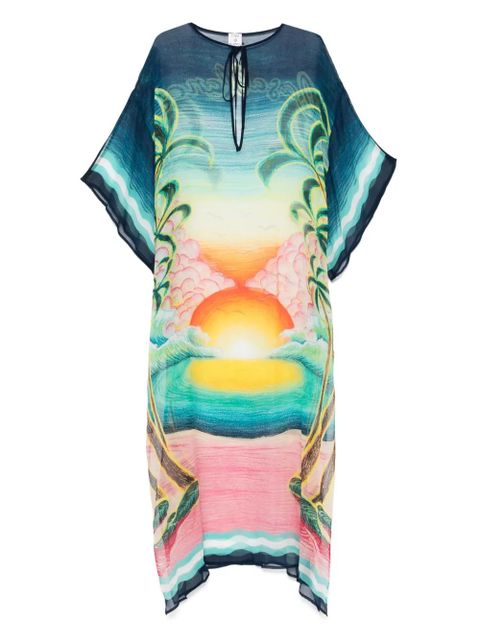 Casablanca silk chiffon maxi dress - Blue - zdjęcie produktu nr 1