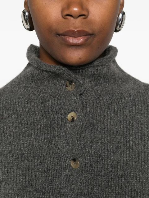 KHAITE buttoned cardigan - Grey