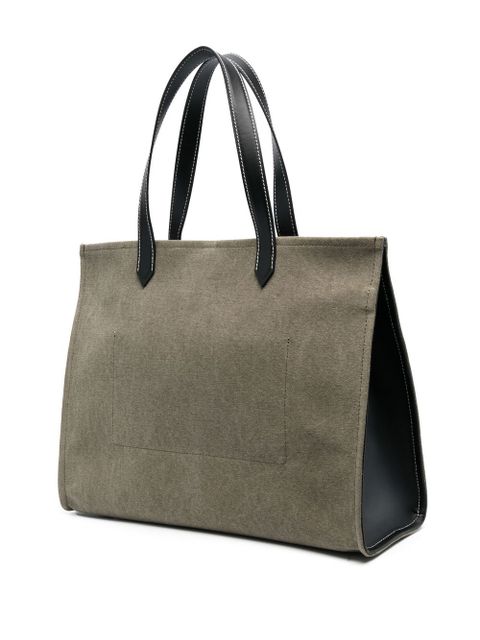 Balmain B-Army canvas tote bag - Green - zdjęcie produktu nr 2