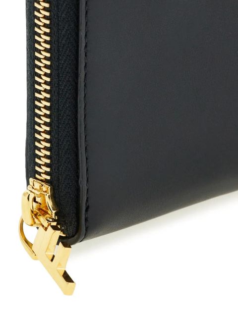 Ferragamo logo-stamp leather wallet - Black