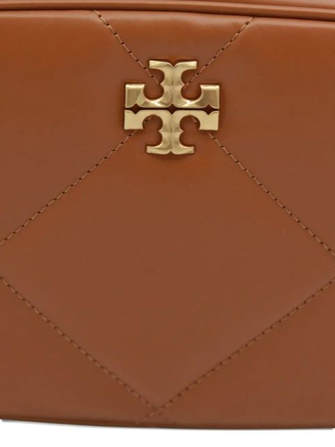 Tory Burch quilted-pattern chain-strap mini bag - Brown