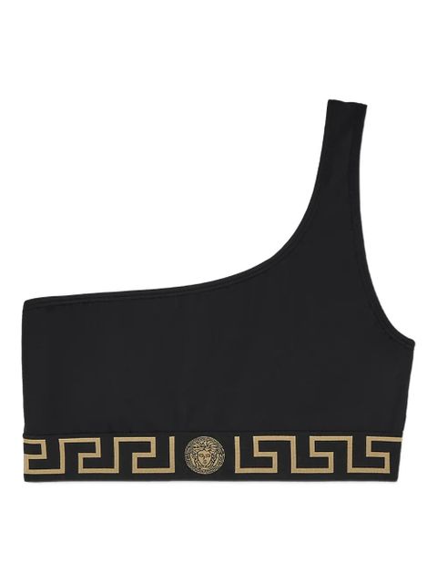 Versace Greca Border one-shoulder bikini top - Black - zdjęcie produktu nr 1