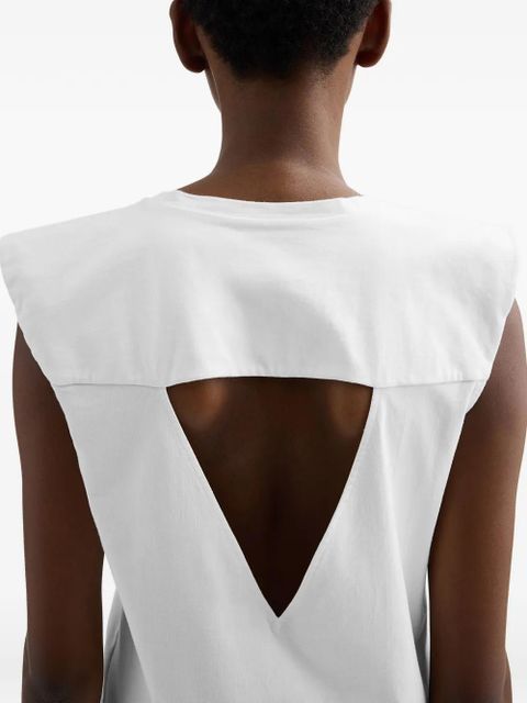 Jil Sander cotton jersey sleeveless top - White