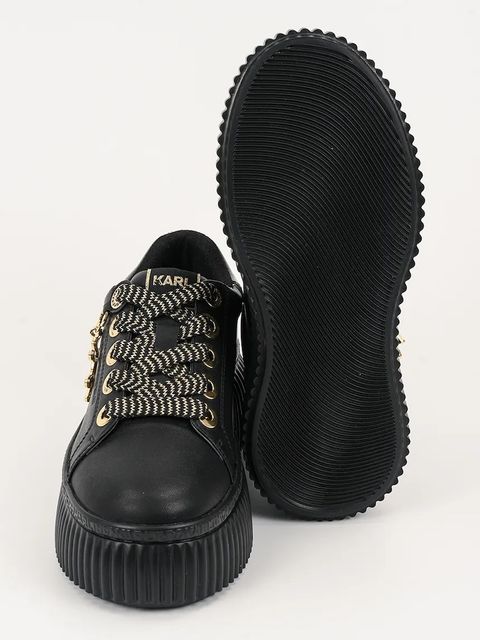 Karl Lagerfeld sneakersy skórzane KREEPER LO kolor czarny KL42376A