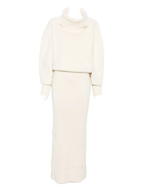 Jacquemus roll-neck ribbed dress - White - zdjęcie produktu nr 2