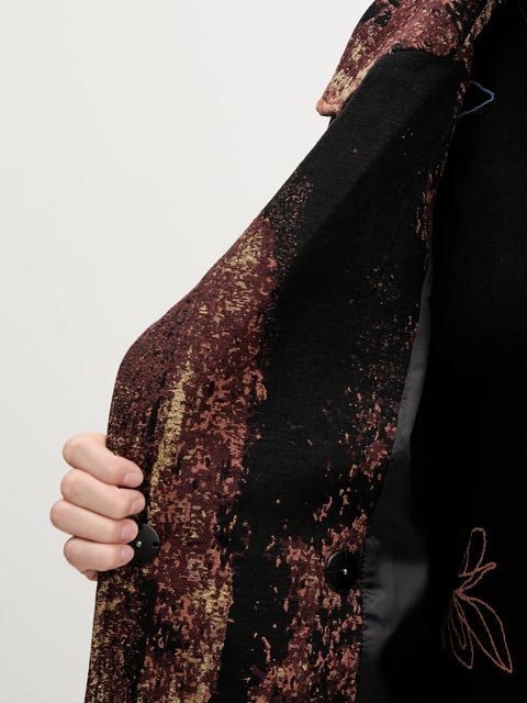 Desigual płaszcz BRUSHED LAC kolor brązowy 25WWEW05