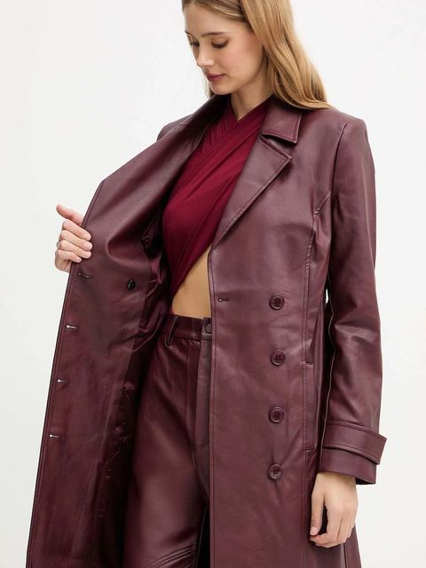 Bardot płaszcz kolor bordowy 59899JB4