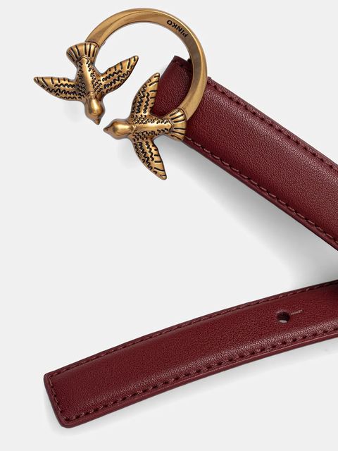 Pinko pasek skórzany damski kolor czerwony 100143 A0F1