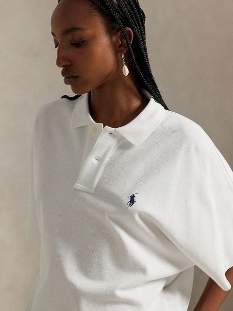 Polo Ralph Lauren polo bawełniane damski kolor biały 211A96270