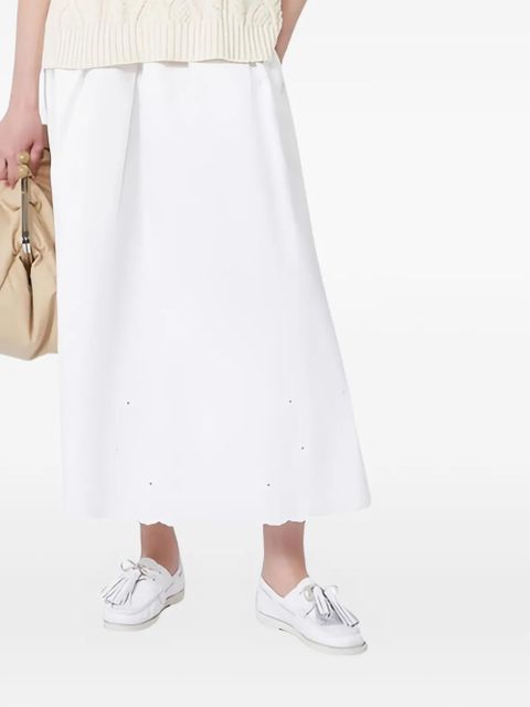 Weekend Max Mara scalloped cotton skirt - White