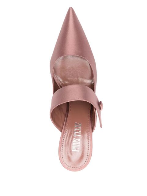 Paris Texas 95mm satin mules - Pink