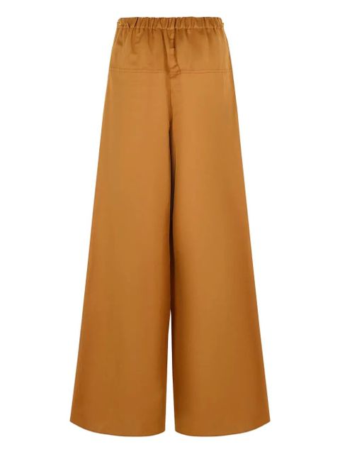 Max Mara elastic-waistband palazzo pants - Brown - zdjęcie produktu nr 2
