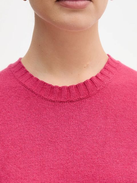 United Colors of Benetton kamizelka z dodatkiem wełny kolor różowy lekki 126WD10BA