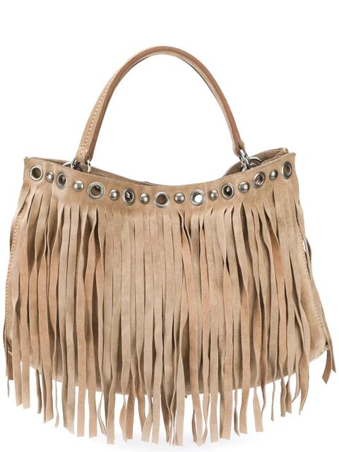 Miu Miu fringed tote bag - Brown