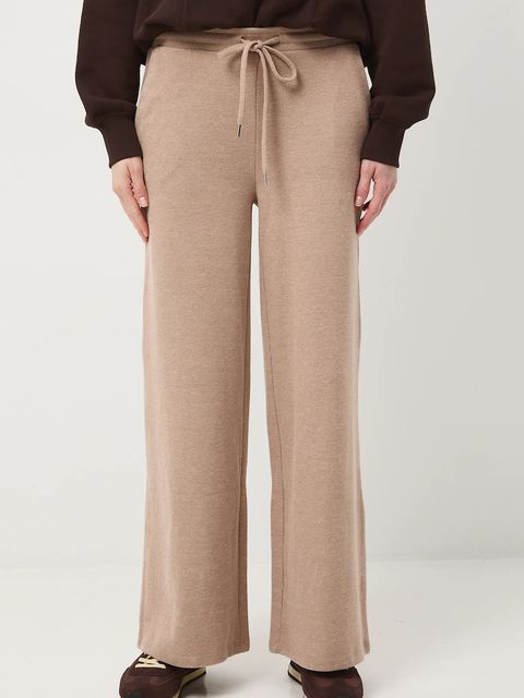 Medicine spodnie dresowe damskie kolor beżowy melanżowe - zdjęcie produktu nr 2