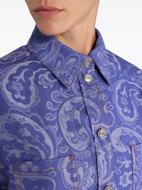 ETRO paisley jacquard shirt - Purple - zdjęcie produktu nr 2