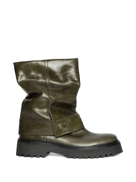 Zadig&Voltaire Angie fold-over leather boots - Green - zdjęcie produktu nr 2