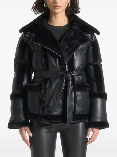 Manière De Voir Blair belt-detail biker jacket - Black - zdjęcie produktu nr 1