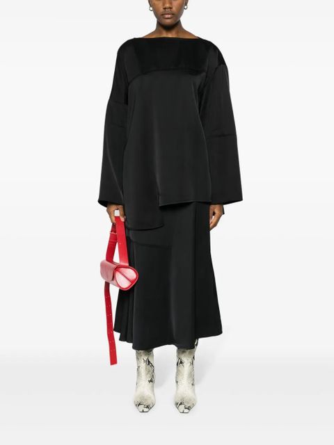 Jil Sander high-waisted panelled midi skirt - Black - zdjęcie produktu nr 2