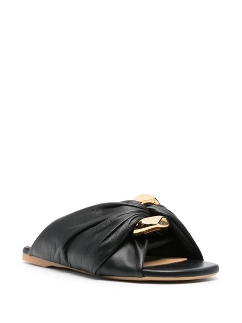 JW Anderson Corner leather flats - Black