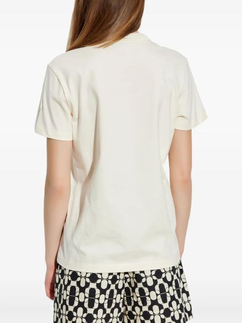 Moncler crochet-detail cotton T-shirt - White