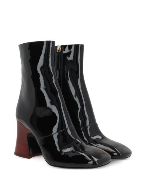 Chloé 80mm leather block-heel boots - Black