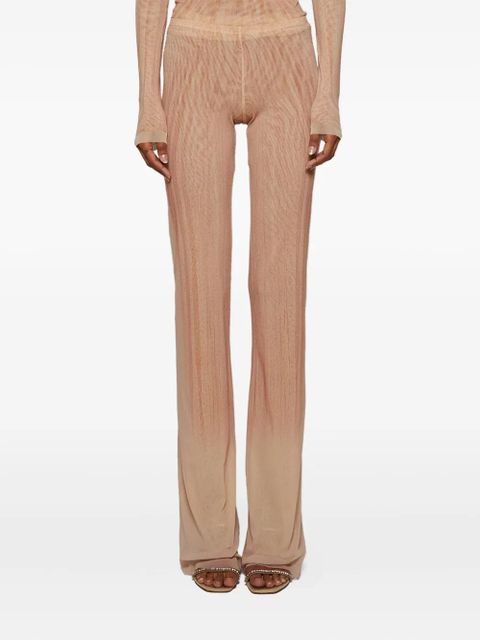 Jean Paul Gaultier Spiral-print mesh trousers - Neutrals