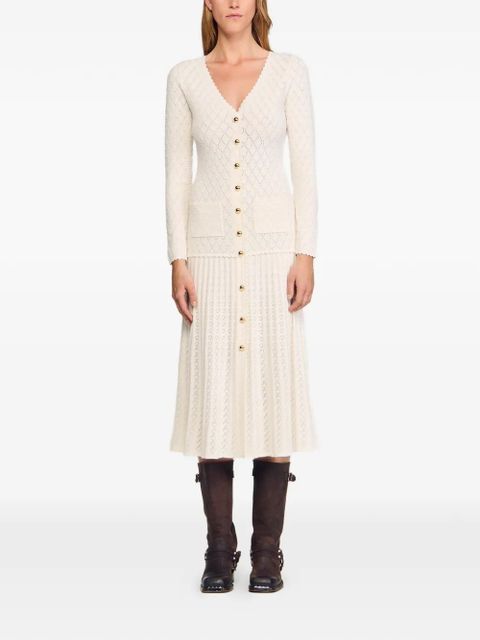 SANDRO pointelle-knit maxi dress - Neutrals - zdjęcie produktu nr 2