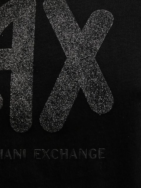 Armani Exchange t-shirt bawełniany damski kolor czarny XW000548 AF10359