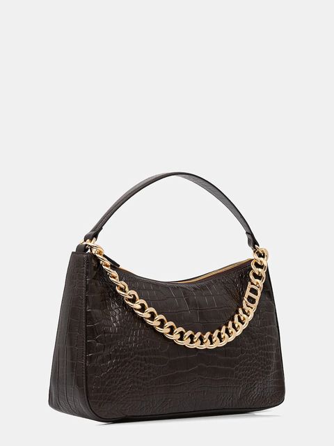 Twinset torebka skórzana kolor brązowy 252TD8252