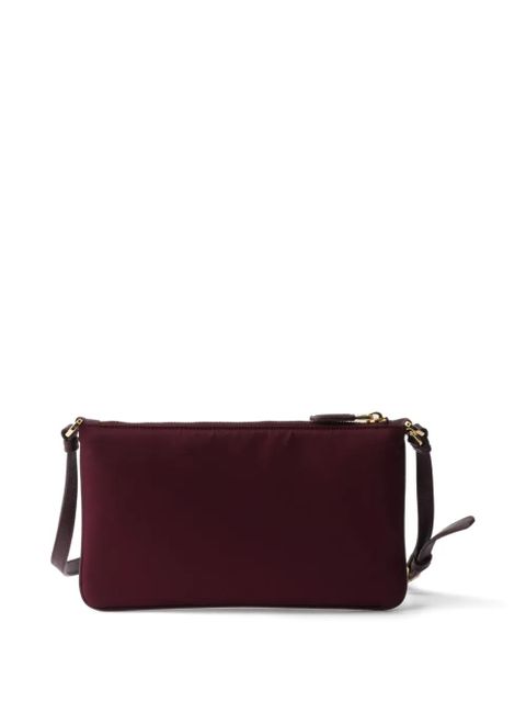 Prada small triangle-logo shoulder bag - Red