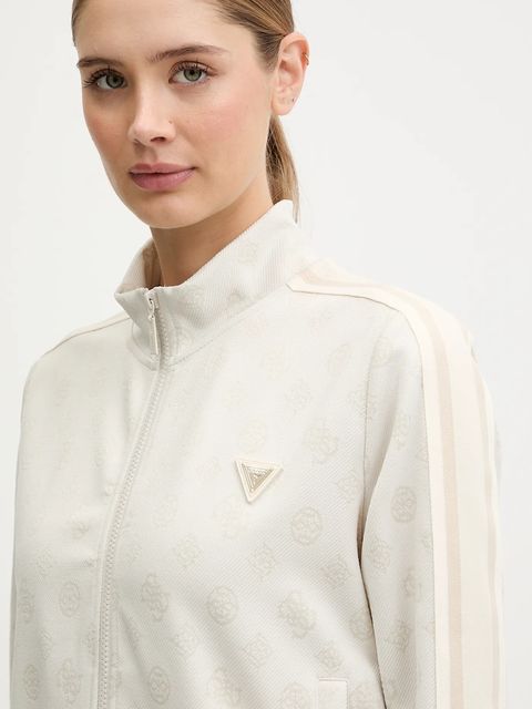 Guess bluza PEONY damska kolor beżowy wzorzysta V5YQ07 K0282