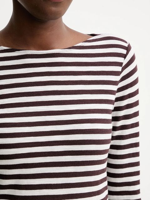 Marc O'Polo longsleeve bawełniany kolor brązowy 510219652597