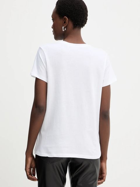 Guess t-shirt bawełniany damski kolor biały W5BI32 K9RM1