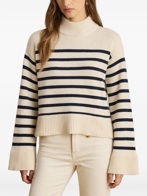 Lauren Ralph Lauren striped mock-neck sweater - Neutrals