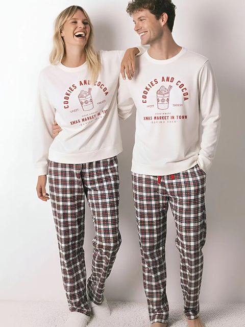 women'secret komplet piżamowy bawełniany damska kolor beżowy 3592474