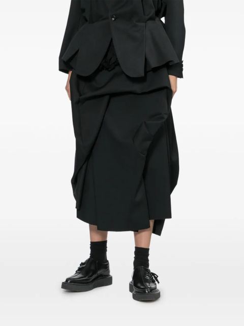 Comme Des Garçons wrap-around midi skirt - Black