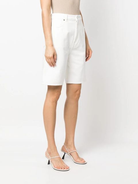 LouLou de Saison straight-leg denim shorts - White