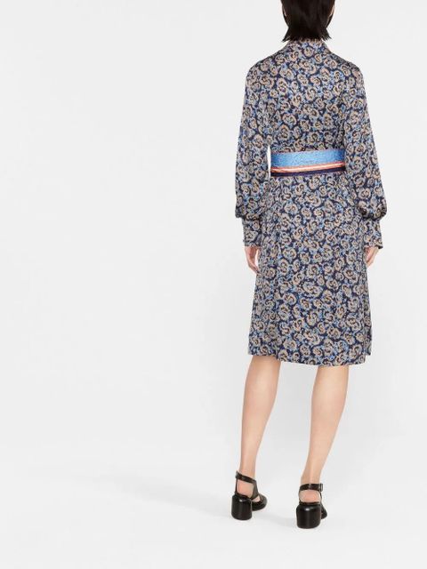 Ferragamo graphic-print day dress - Blue