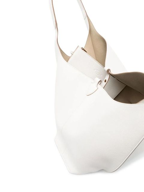 Tod's medium leather tote bag - White