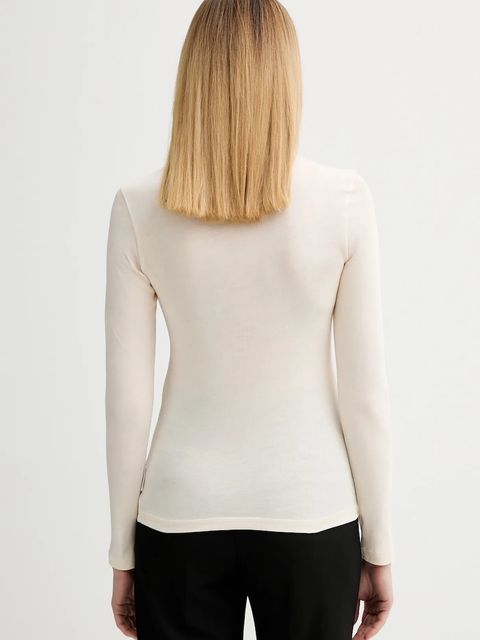 Marc O'Polo longsleeve bawełniany kolor beżowy 5000007488