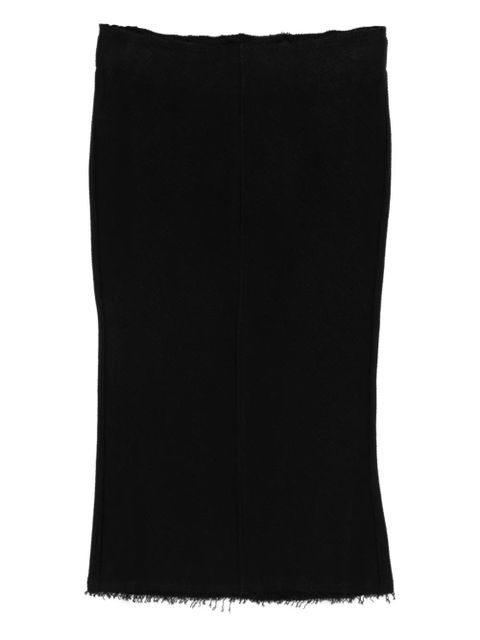 TOTEME fringed jersey midi skirt - Black - zdjęcie produktu nr 1