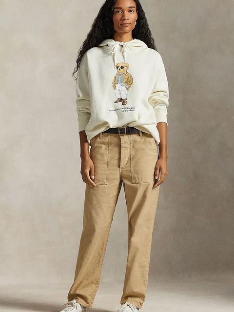 Polo Ralph Lauren bluza damska kolor beżowy z nadrukiem 211A96598