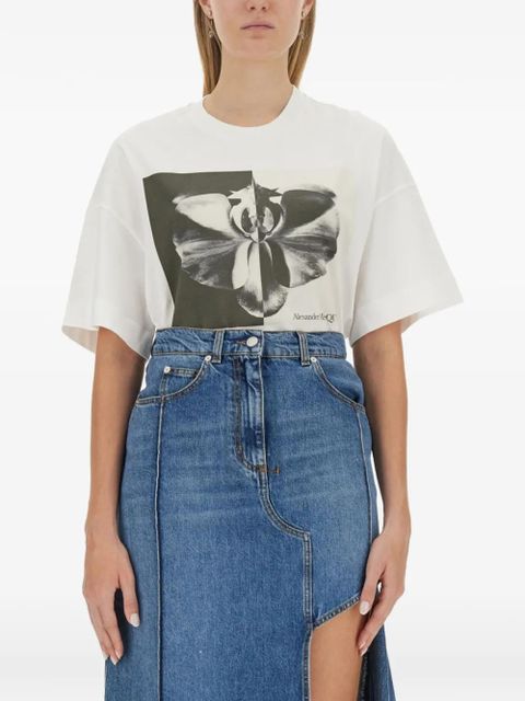Alexander McQueen Photographic Orchid T-shirt - White - zdjęcie produktu nr 1