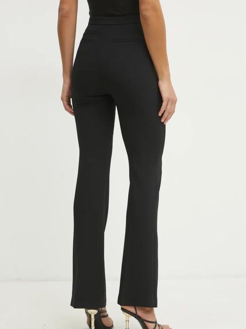 Pinko spodnie damskie kolor czarny dzwony high waist 104690 A213