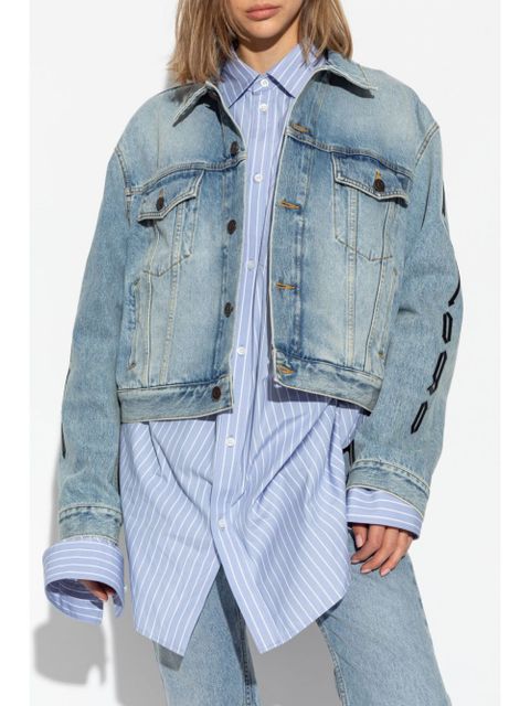 Balenciaga washed denim jacket - Blue