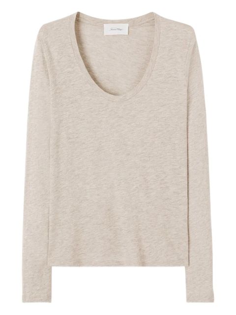 American Vintage Jacksonville long-sleeved scoop-neck T-shirt - Neutrals - zdjęcie produktu nr 1